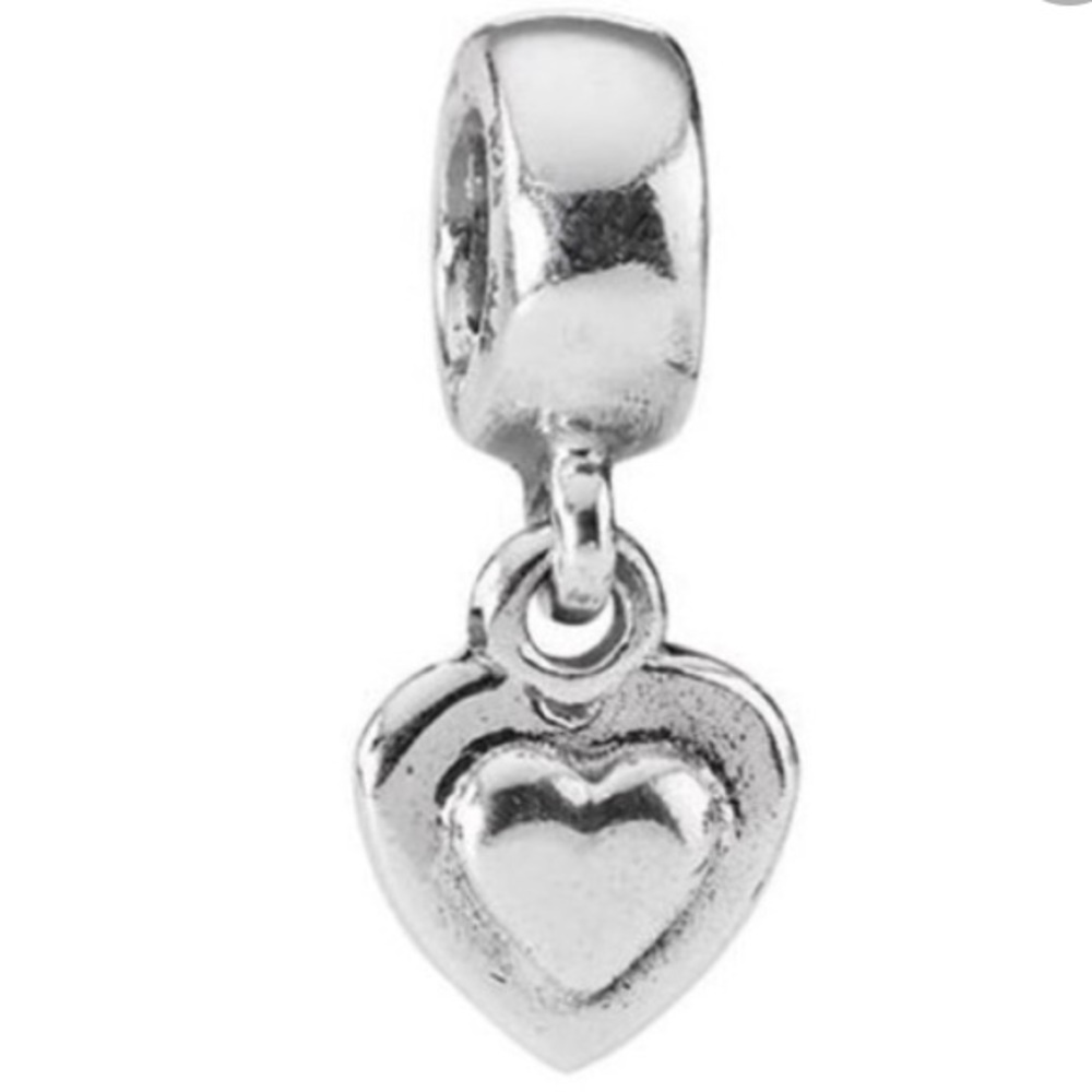 Pandora Heart Dangle ❤️🌸💗Retired ❤️💗 Sterling Silver Authentic